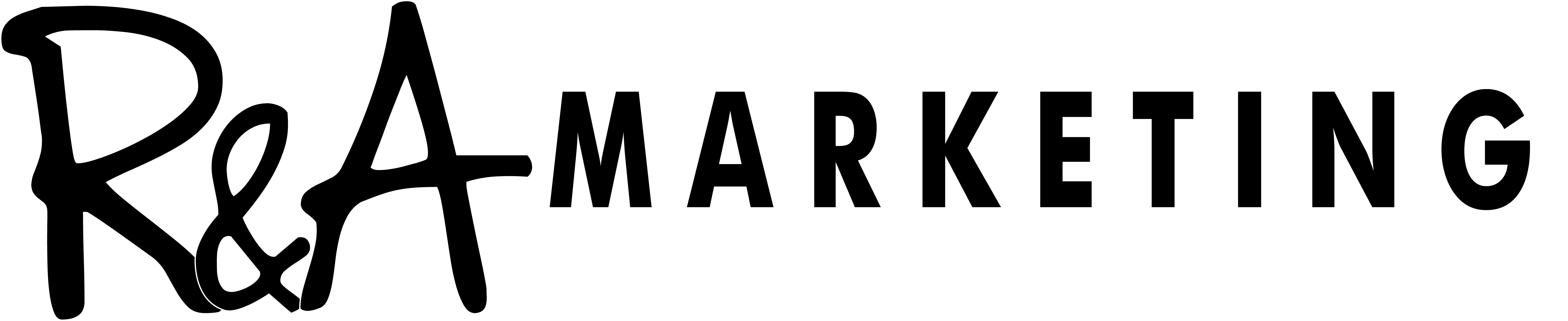 RA White Logo Black